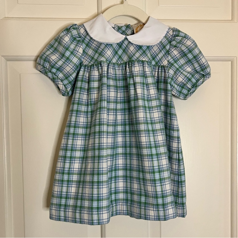 Beaufort Bonnet Company Holly Day Dress Eastpoint Plaid/Barrington Blue